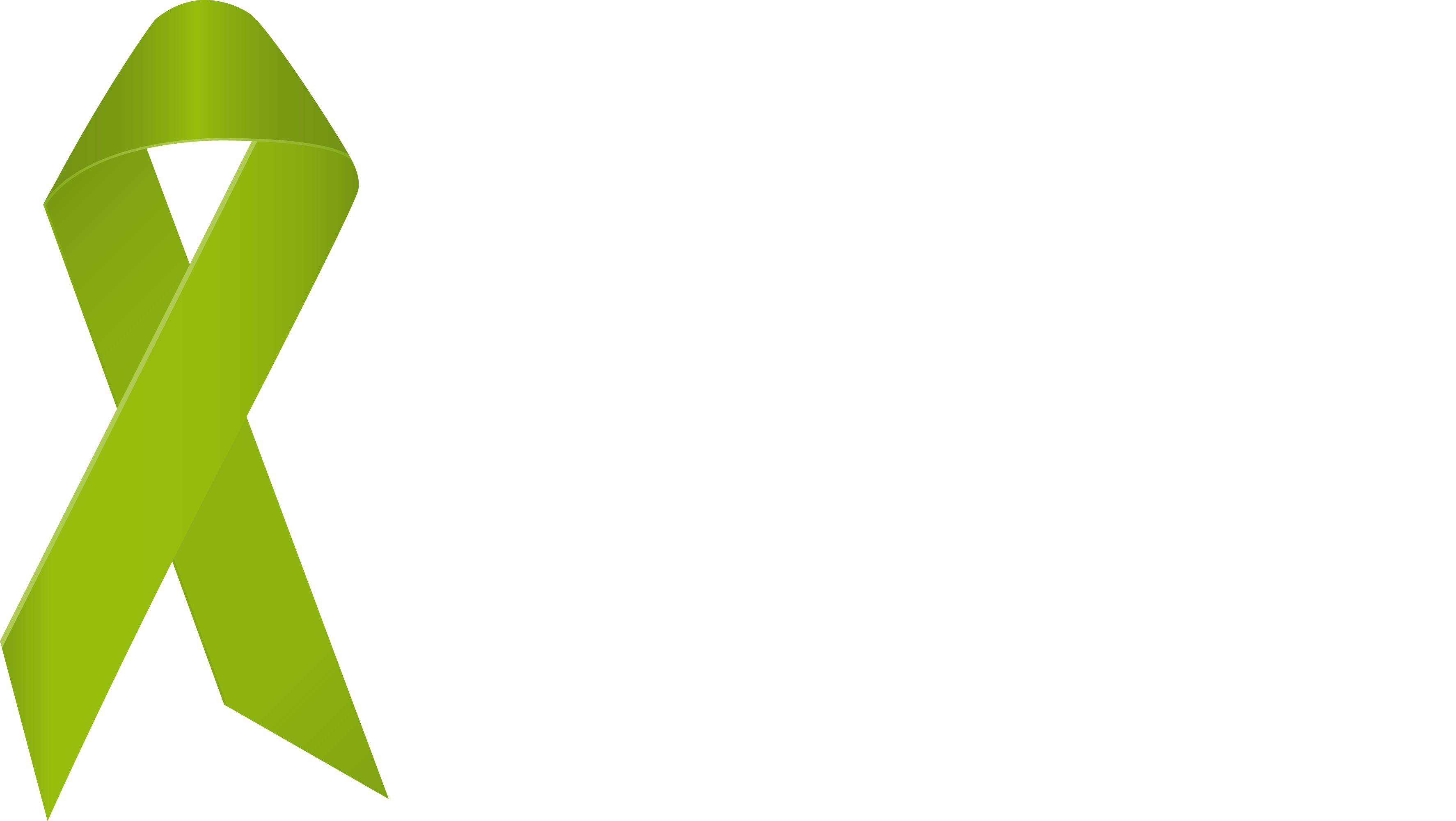 The green ribbon is the international symbol of mental health awareness.