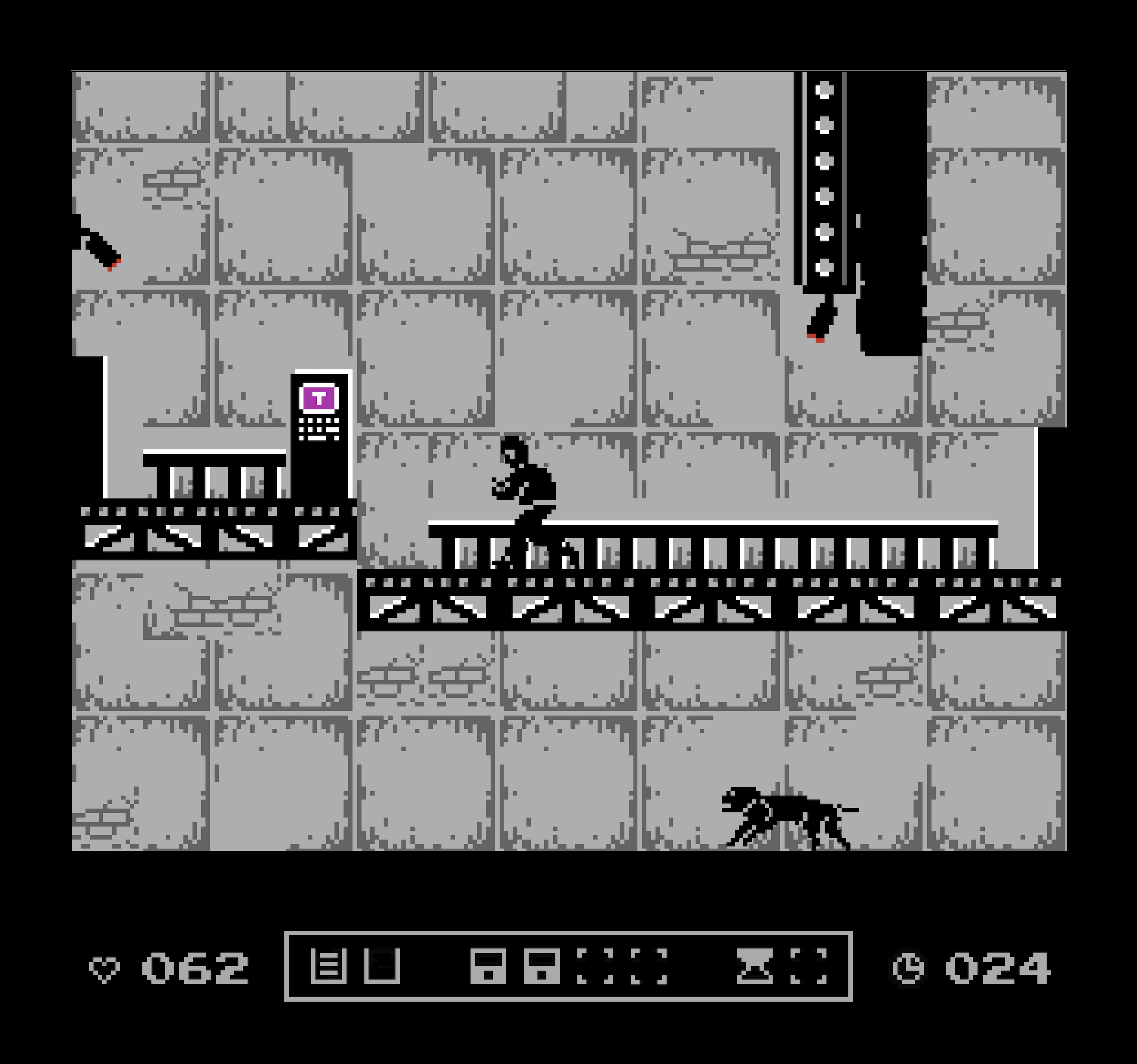 SABOTEUR, an espionage game for NES (EASTPIXEL), Screenshot from the game