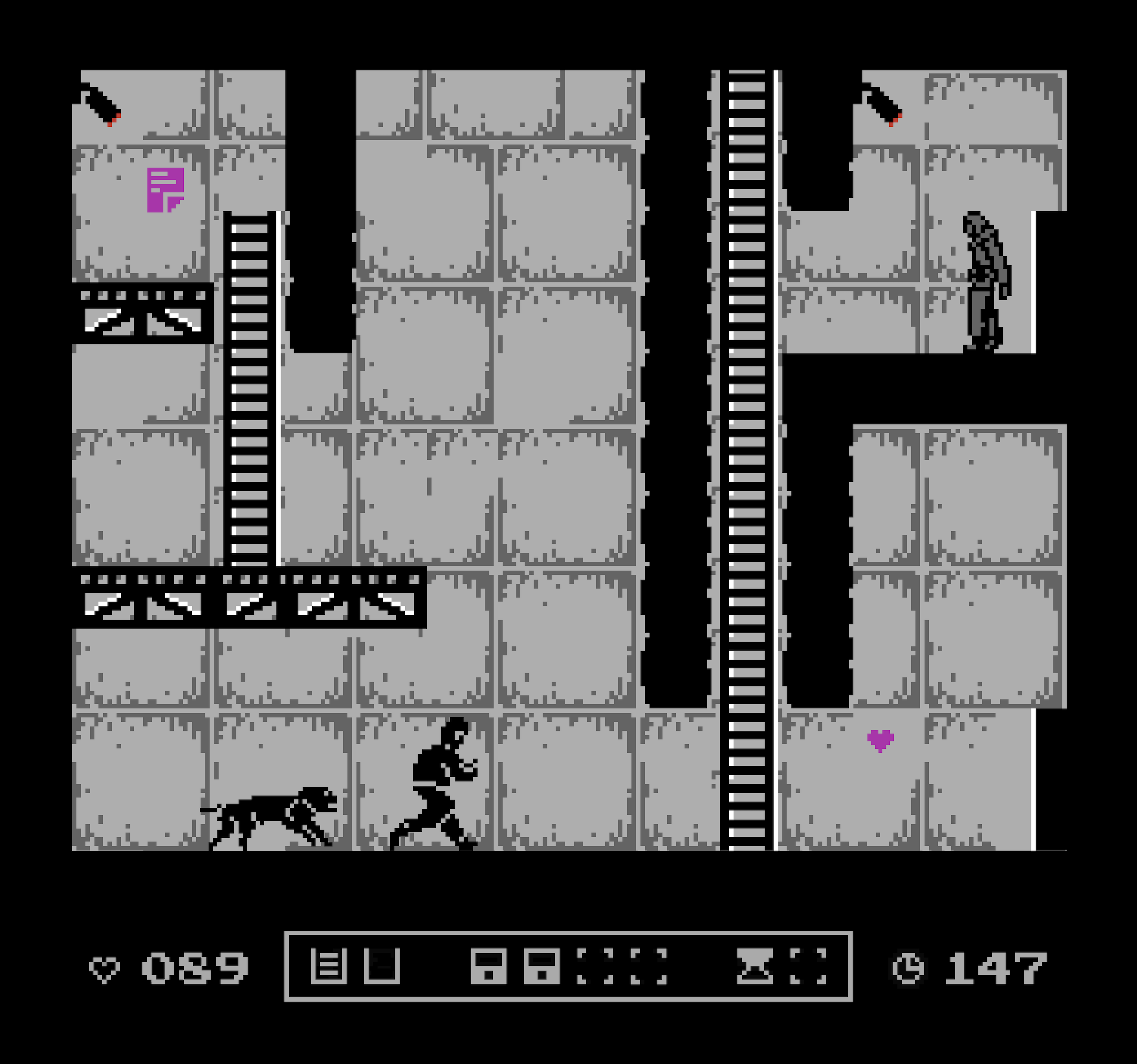 SABOTEUR, an espionage game for NES (EASTPIXEL), Screenshot from the game
