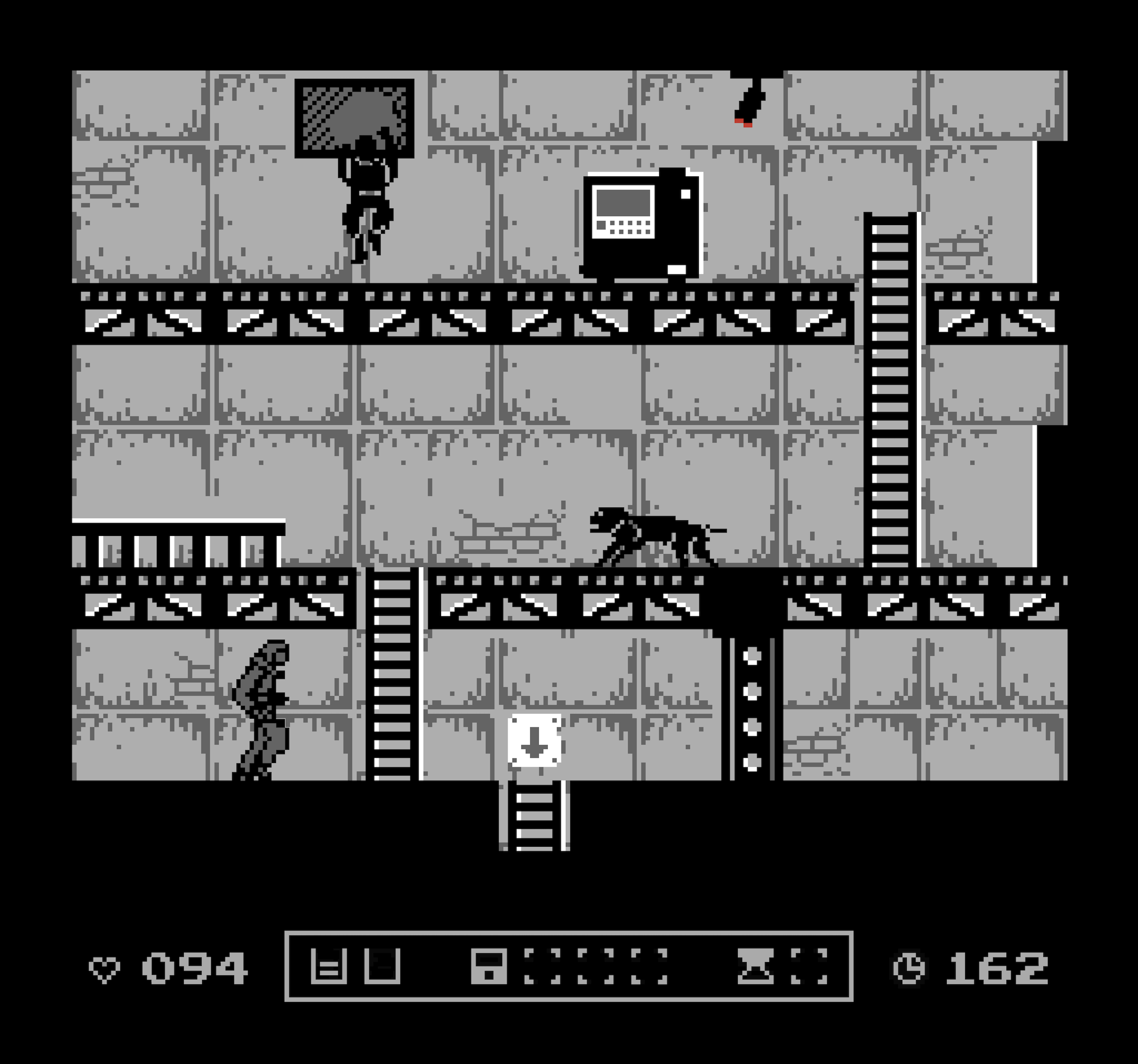 SABOTEUR, an espionage game for NES (EASTPIXEL), Screenshot from the game