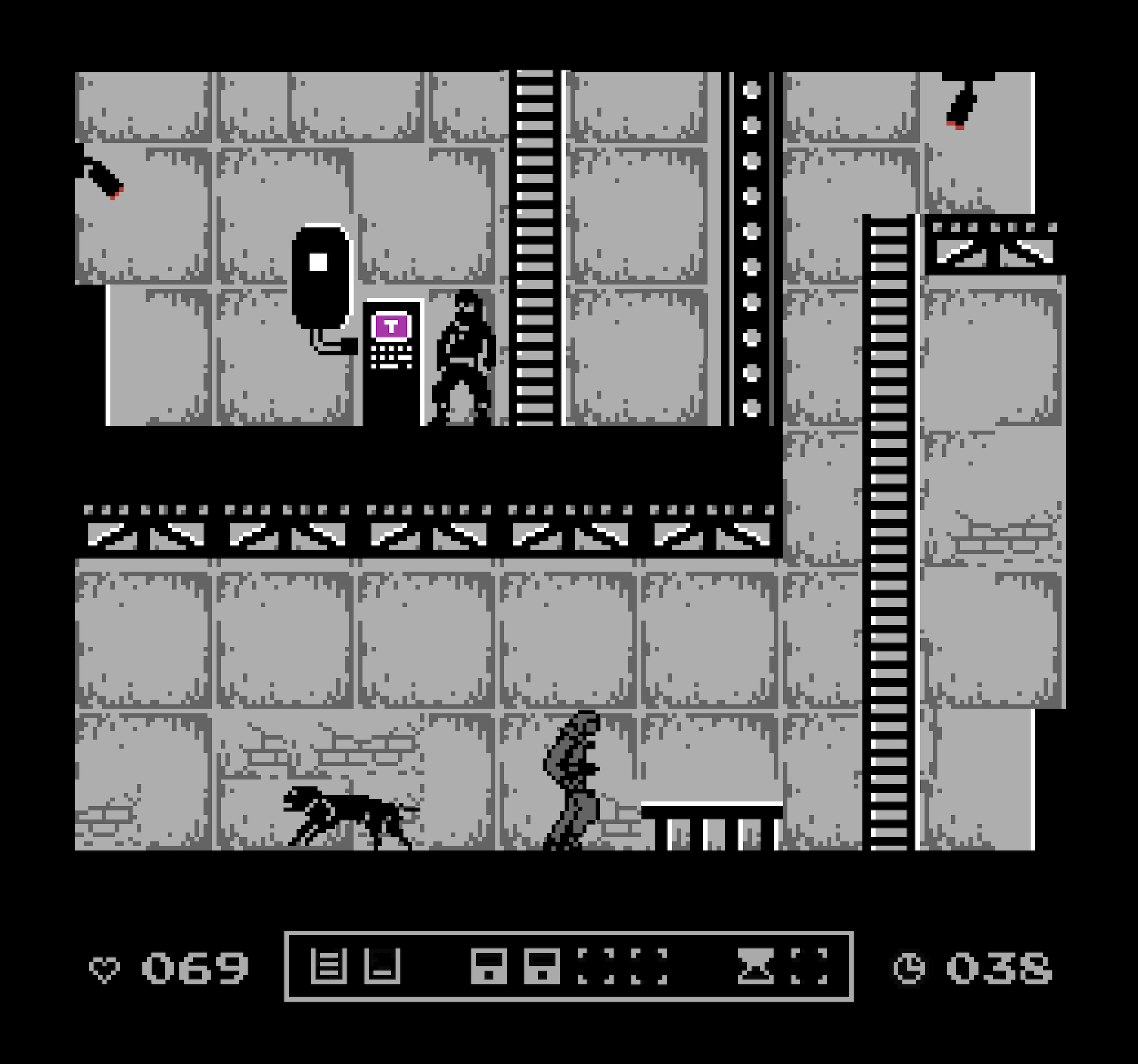 SABOTEUR, an espionage game for NES (EASTPIXEL), Screenshot from the game