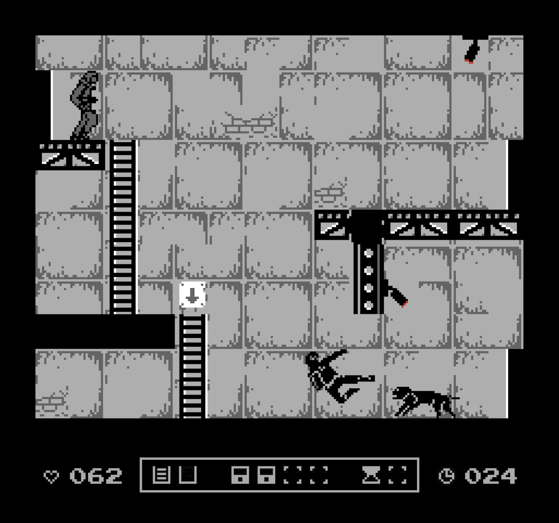 SABOTEUR, an espionage game for NES (EASTPIXEL), Screenshot from the game