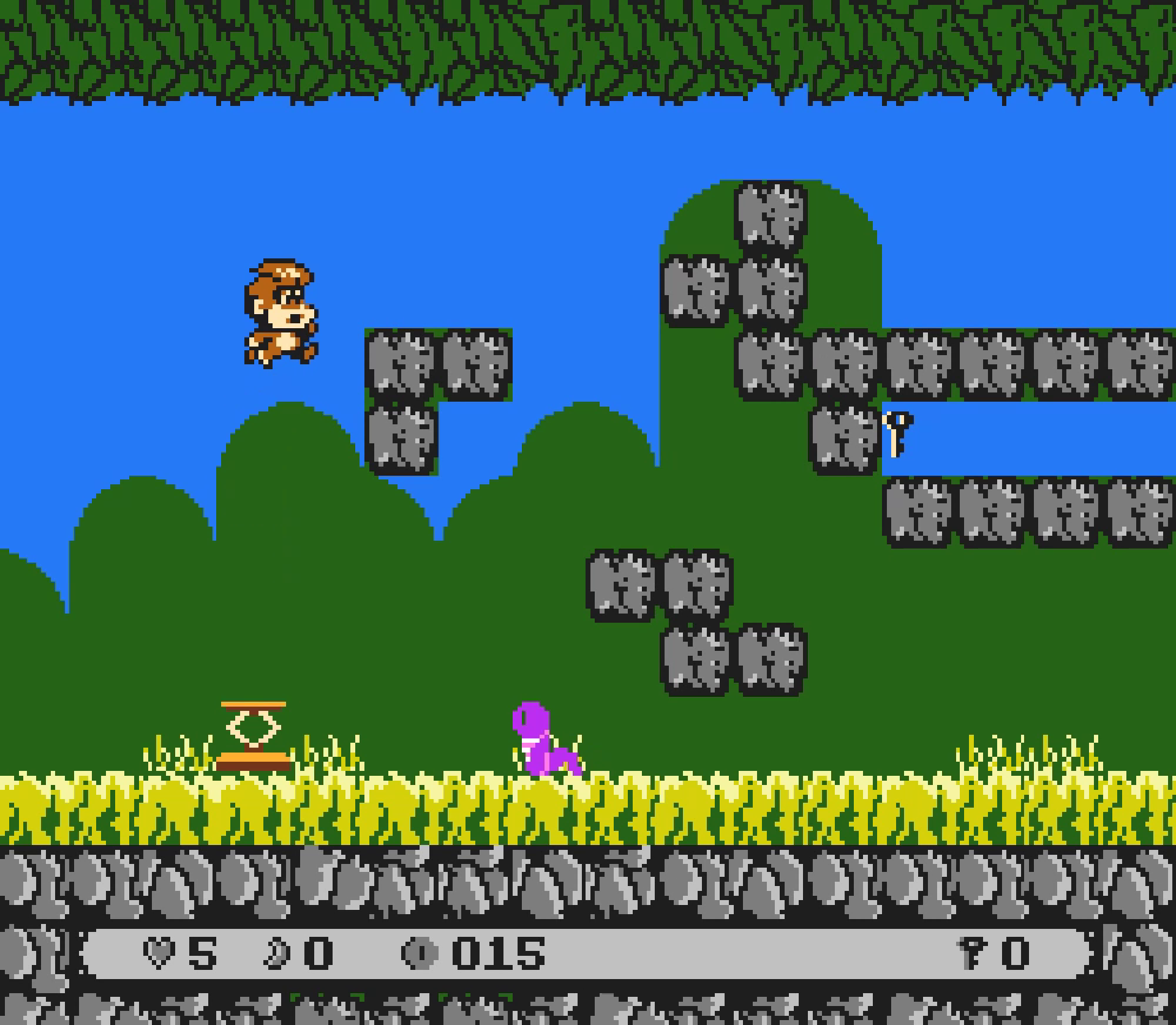 Chimp! (by EASTPIXEL), An addictive 2D platformer for NES/Famicom, Demo Screenshot